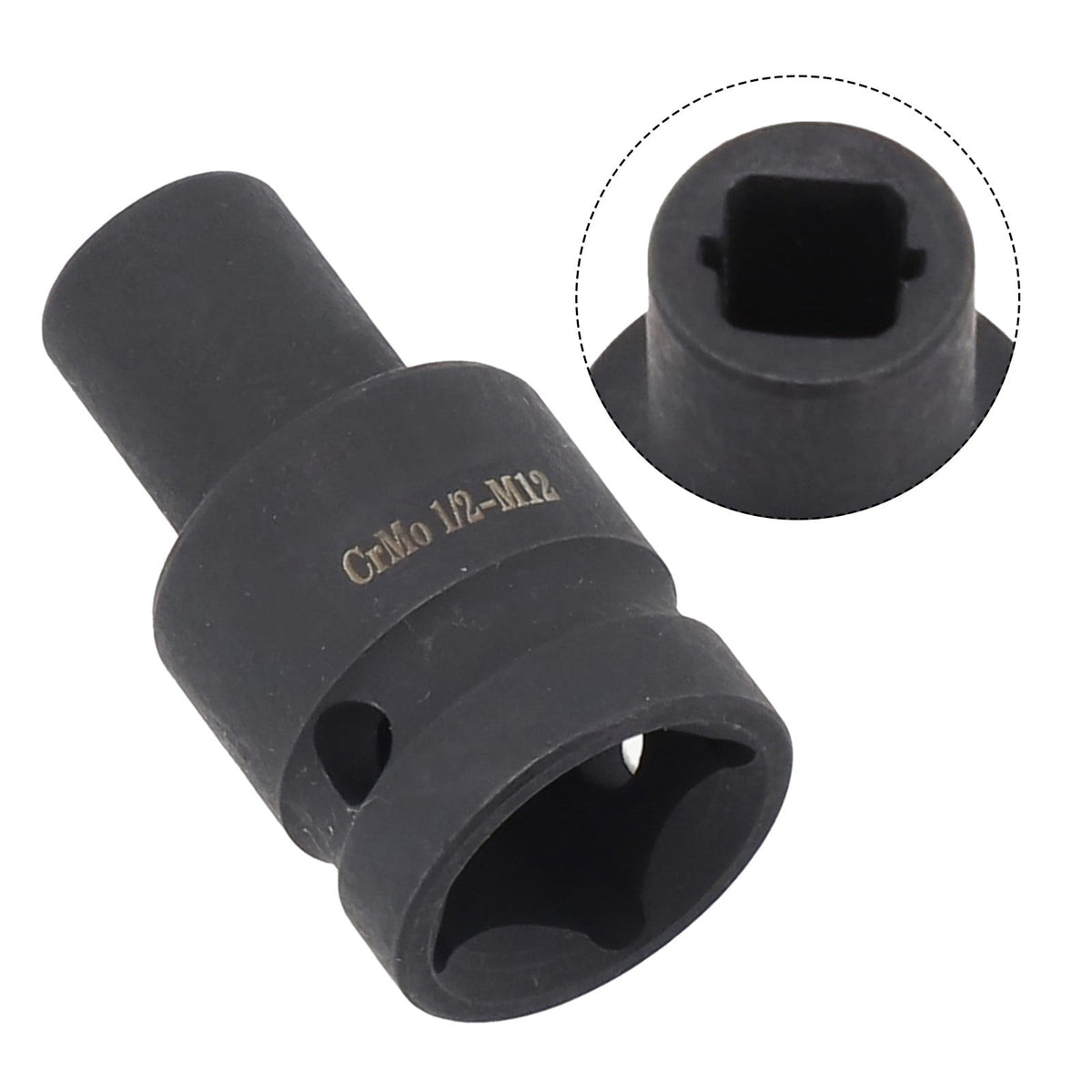 Tap Socket Double Square Head 1/2Inch Driver For Pneumatic Wrench Tool Accessories And Parts Replacement M6-M24 M24 Smile Home M12