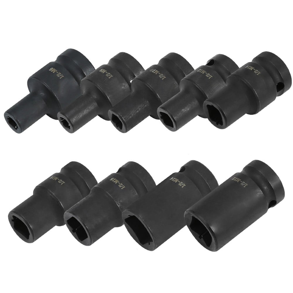 Tap Socket Double Square Head 1/2Inch Driver For Pneumatic Wrench Tool Accessories And Parts Replacement M6-M24 M24 Smile Home M22