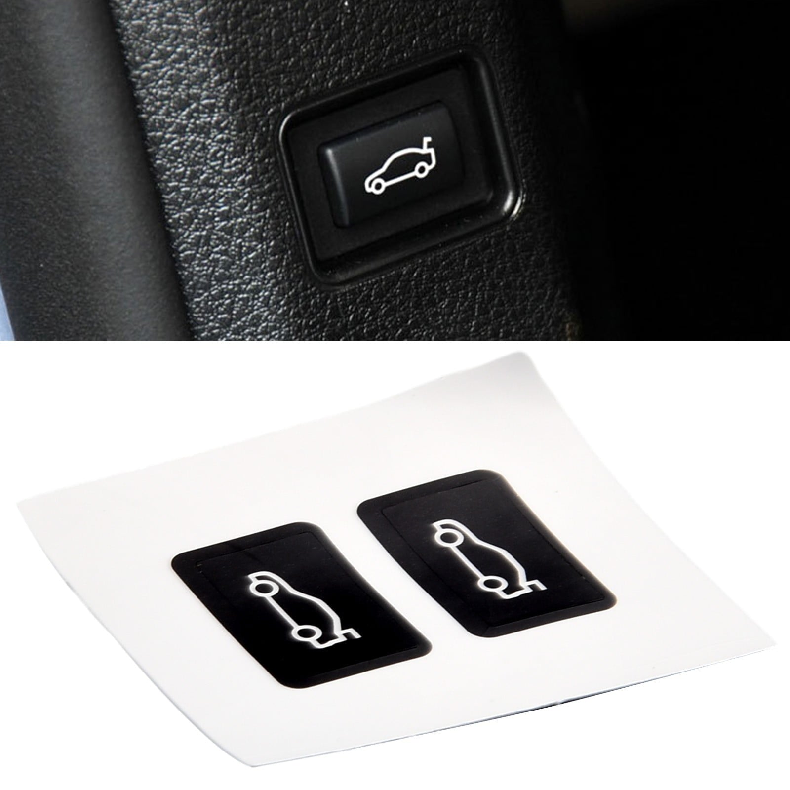 Button Tailgate Cover Sticker for BMW 3 5 7 Series F20 F30 F35 F10 Black Vinyl Overlay Enhanced Light Reflection