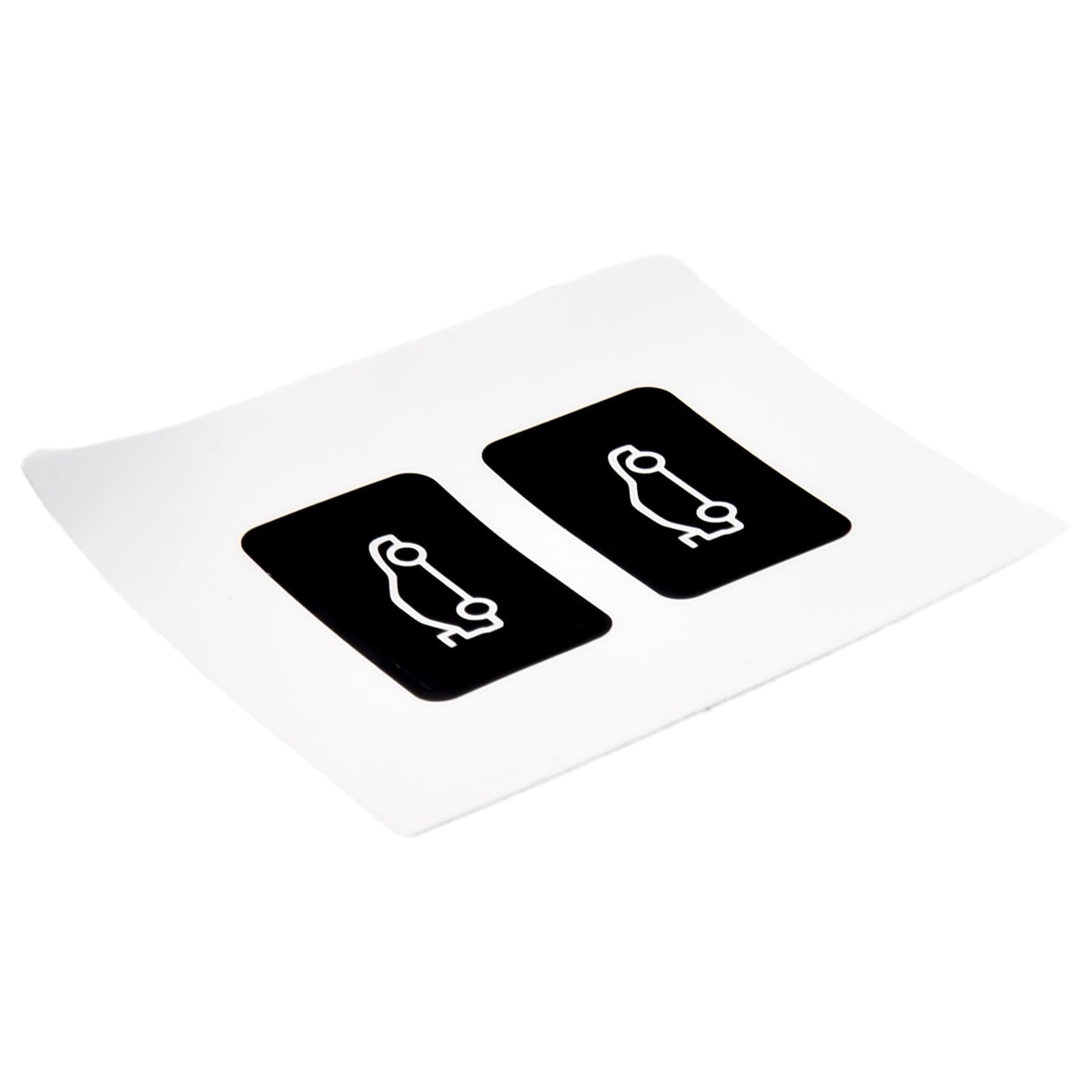 Button Tailgate Cover Sticker for BMW 3 5 7 Series F20 F30 F35 F10 Black Vinyl Overlay Enhanced Light Reflection
