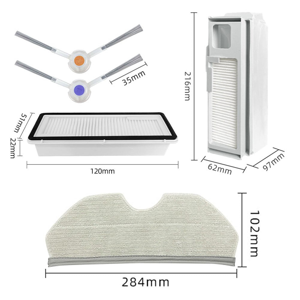 Narwal Vacuum Replacement Parts Kit - Filters Mop Cloths Dust Bags & Side Brushes For Freo X Ultra Freo X Plus & K1 Models