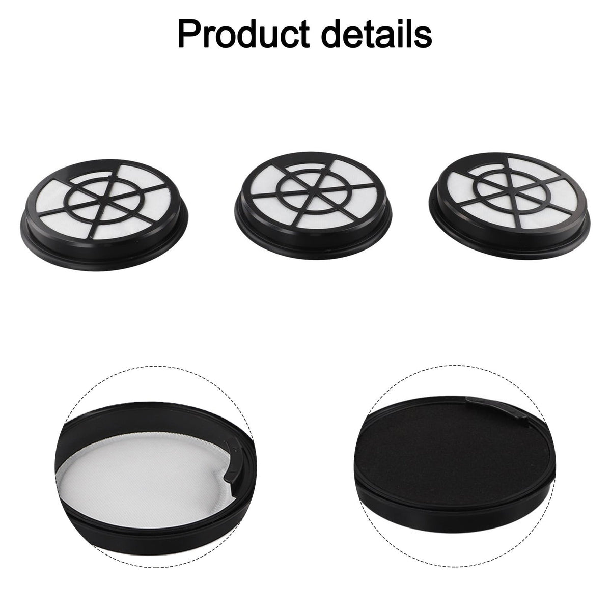 6PCS Filter Sponge Filters Fit For Eureka NEN0101 NEN0106 NEN110A NEN110B NEN110D For Whirlwind Bagless Cleaner Home Appliance