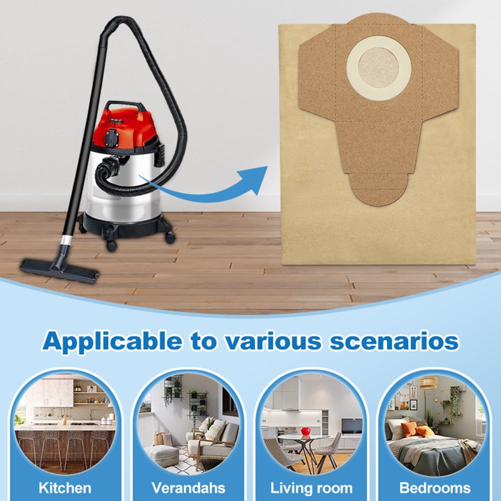 5PC Wet/dry Acuum Cleaner 20L Paper Bag Dust Collection Bag For Einhell TVC18/20 For Einhell BT-VC1250S TC-VC 18/20 Li S-Solo
