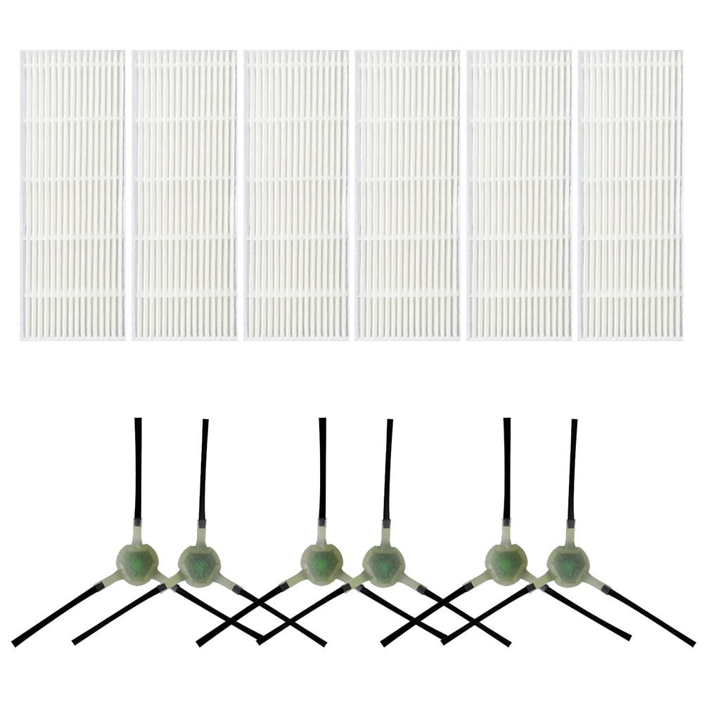 Upgrade Your Cleaning Experience with Replacement Filters and Side Brushes for EICOBOT R20 Robot Vacuum Cleaner