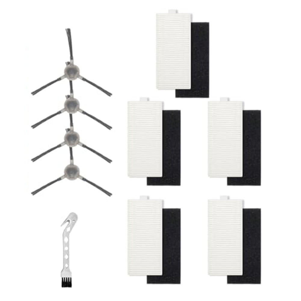 5pcs Filters With 4pcs Side Brush For Lefant M1/M2 Pro Robot Vacuum Cleaner Cleaning Brush Replacement Cleaning Tools Parts