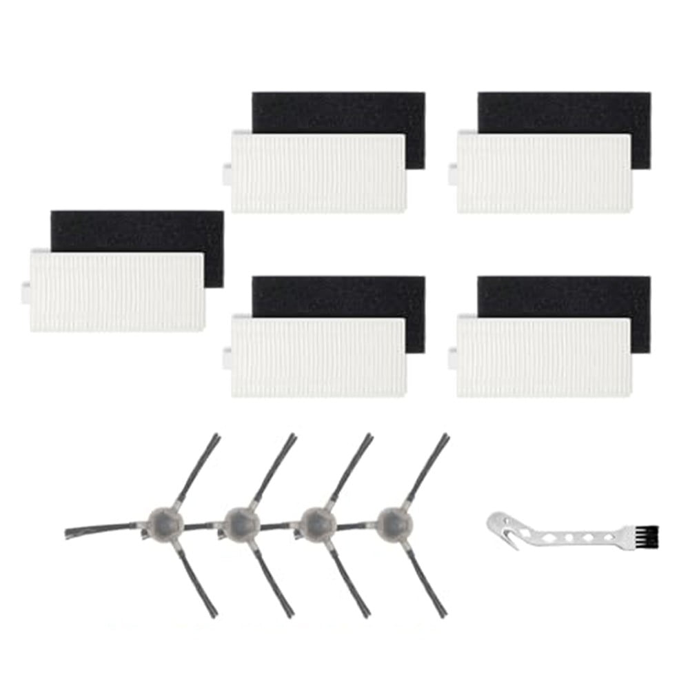 5pcs Filters With 4pcs Side Brush For Lefant M1/M2 Pro Robot Vacuum Cleaner Cleaning Brush Replacement Cleaning Tools Parts
