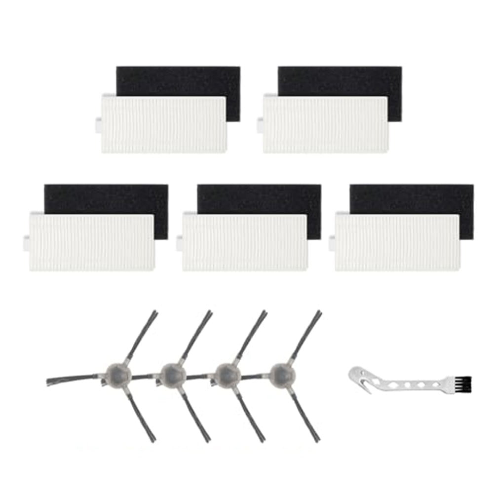 5pcs Filters With 4pcs Side Brush For Lefant M1/M2 Pro Robot Vacuum Cleaner Cleaning Brush Replacement Cleaning Tools Parts