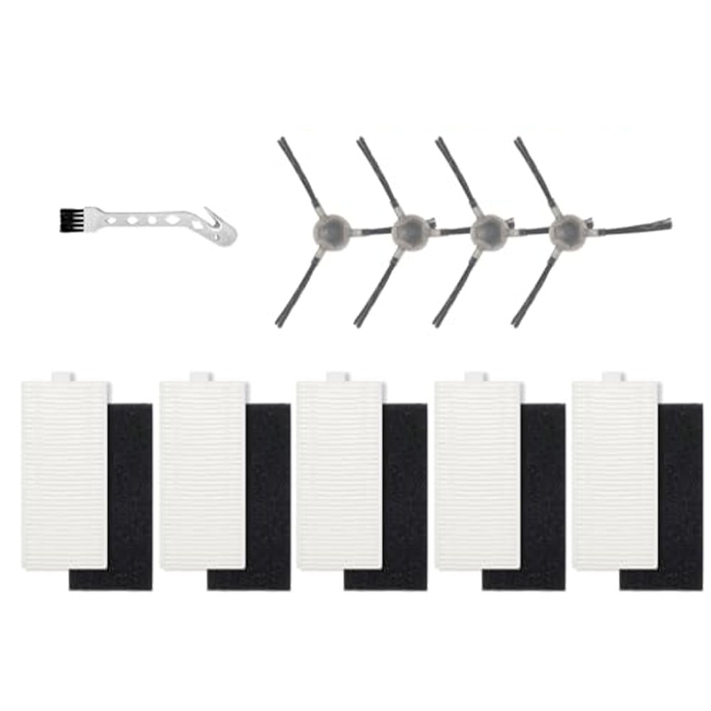 5pcs Filters With 4pcs Side Brush For Lefant M1/M2 Pro Robot Vacuum Cleaner Cleaning Brush Replacement Cleaning Tools Parts
