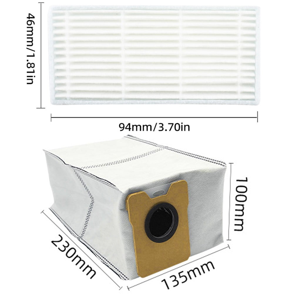 For eufy Robot Vacuum C10 Robot Vacuum Accessories Side Brush Filter Dust Bag