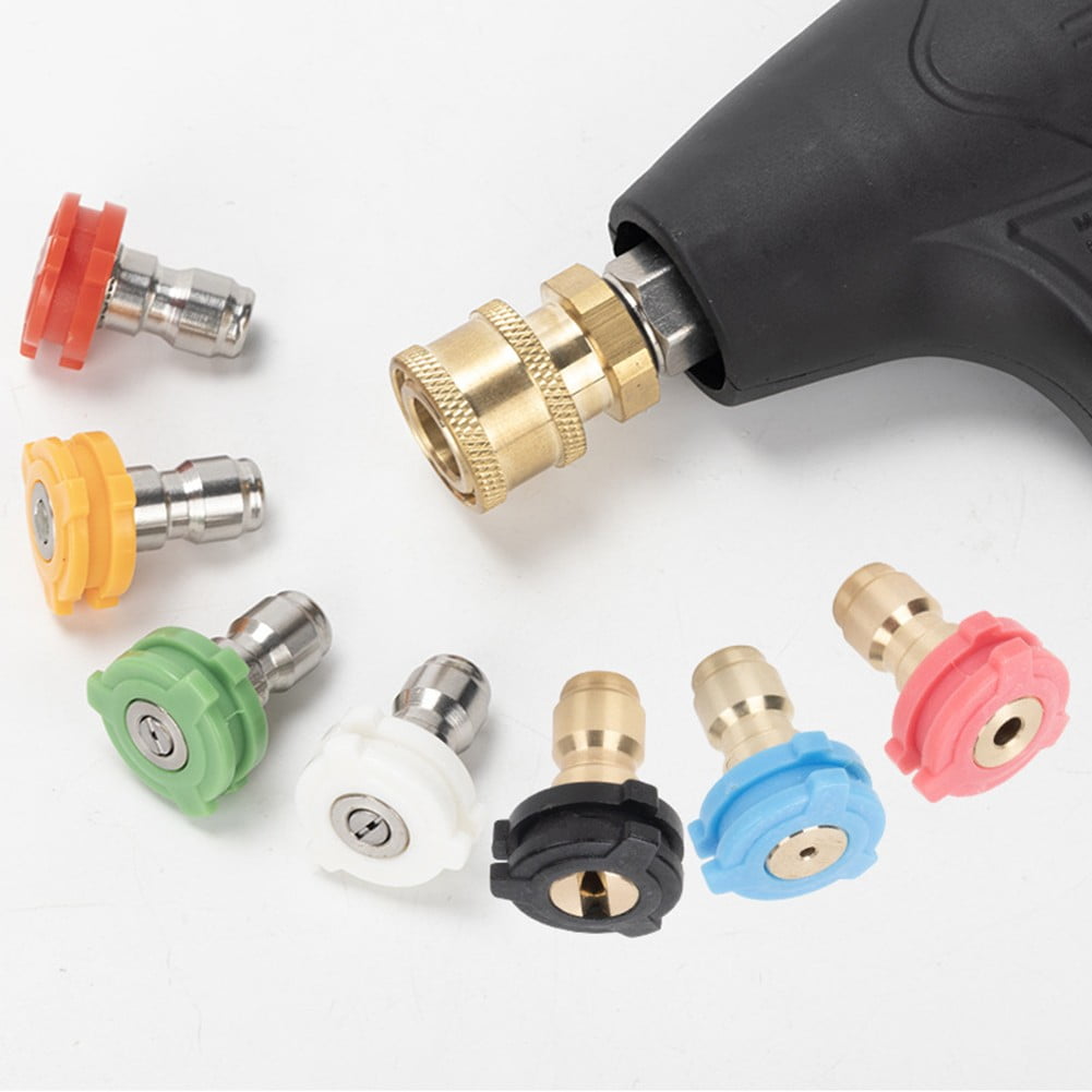Car Washing Machine 1/4 Nozzle High Pressure Nozzle Fan-Shaped Quick Fittings 1 mm