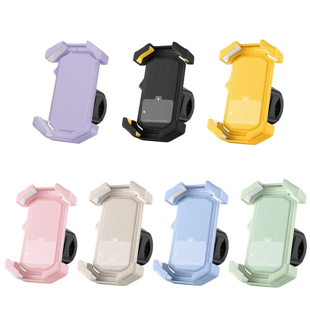 Adjustable Motorcycle Phone Holder With Silicone Protection For Secure Locking Grey
