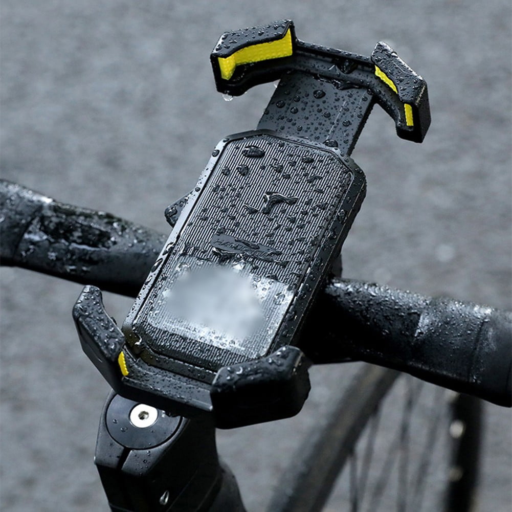 Adjustable Motorcycle Phone Holder With Silicone Protection For Secure Locking Grey