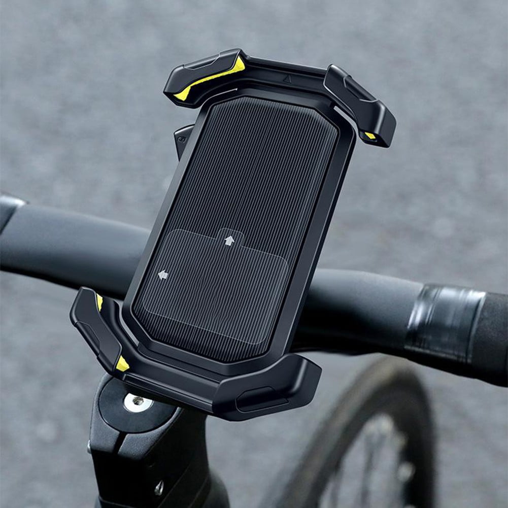 Adjustable Motorcycle Phone Holder With Silicone Protection For Secure Locking Grey