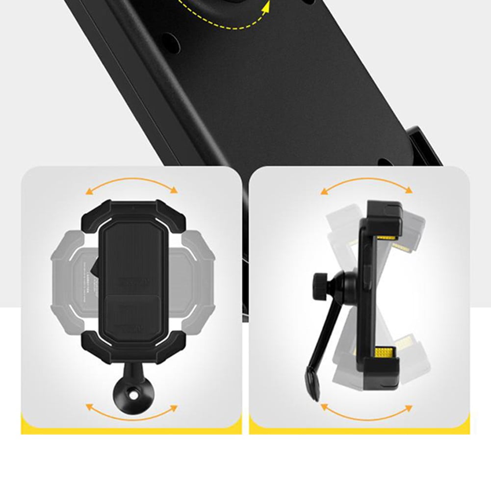 Adjustable Motorcycle Phone Holder With Silicone Protection For Secure Locking Grey