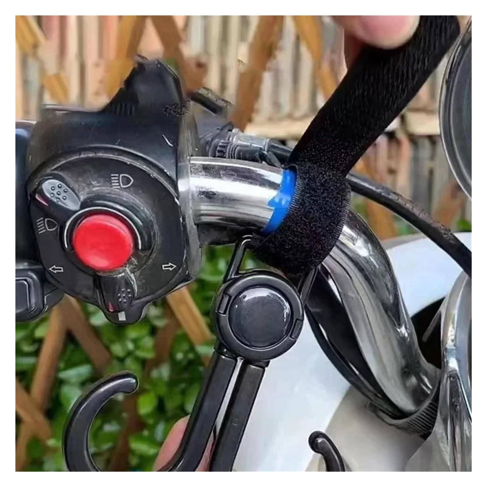 Stroller Hooks - Buggy Hooks - Bag Hooks - Diaper Bag Hooks - Walker Hooks - Stroller Accessories - Mounting Clips - Shopping Hook - Universal Velcro - 360 Degree Rotatable - Black - 4 Pieces