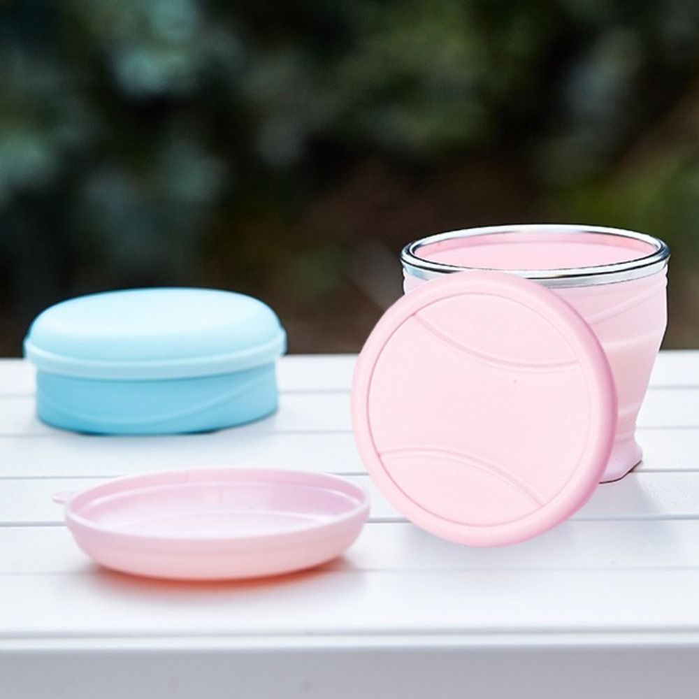 1pcs Water Bottle - Collapsible Cup - Silicone Collapsible Travel Mug, Reusable, Portable, Foldable Design, Outdoor, Hot and Cold Drinks, Hiking, Camping