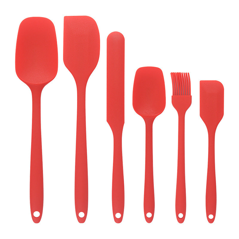 Baking - Silicone Spatulas - Set of 6 Silicone Spatulas, Heat Resistant up to 600°F, Food Safe, BPA Free, Flexible, Suitable for Frying Eggs, Burgers and Pancakes