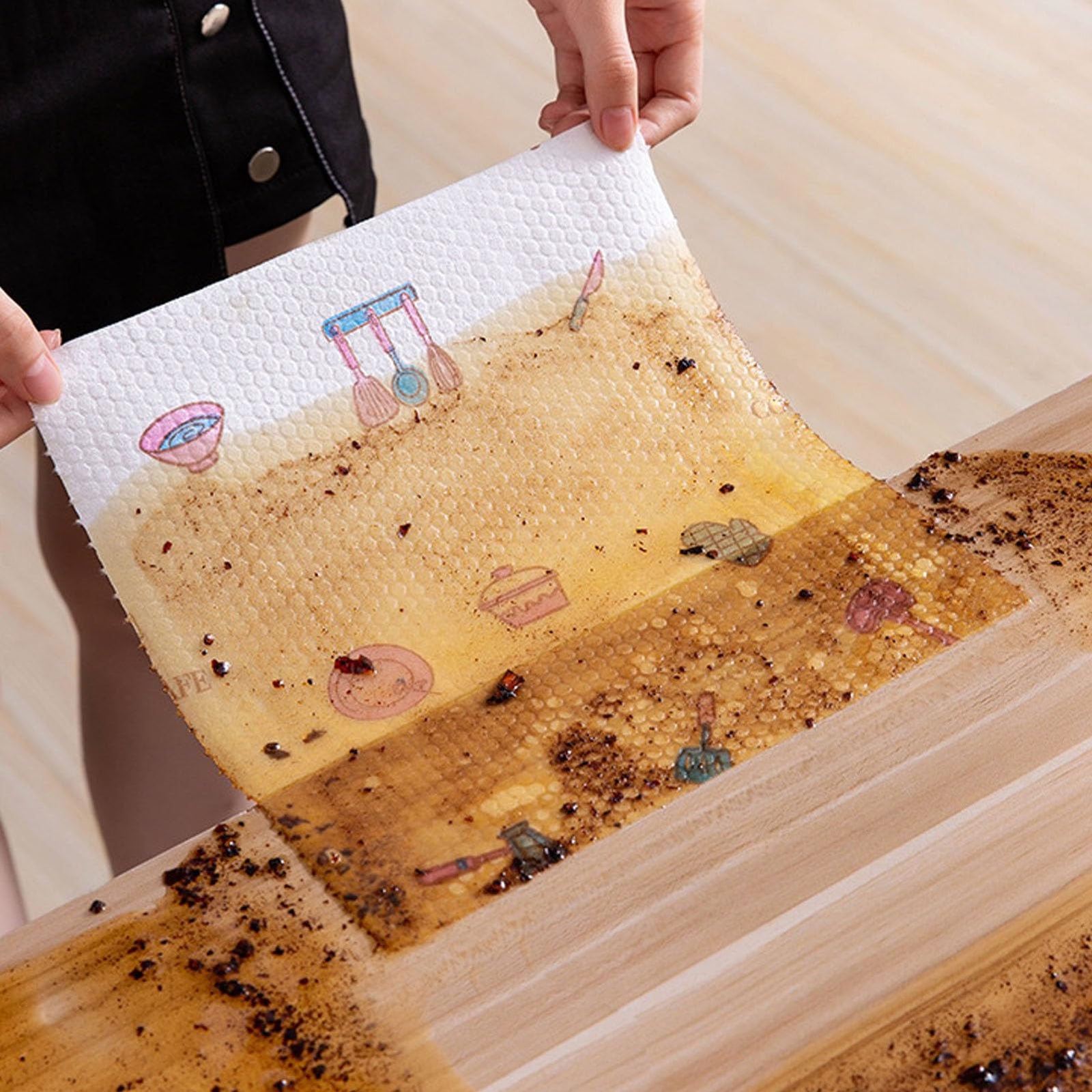 Kitchen paper towel - Reusable tissue rolls, made from recycled paper, 50 sheets per roll, suitable for kitchens, furniture, dishes, etc.