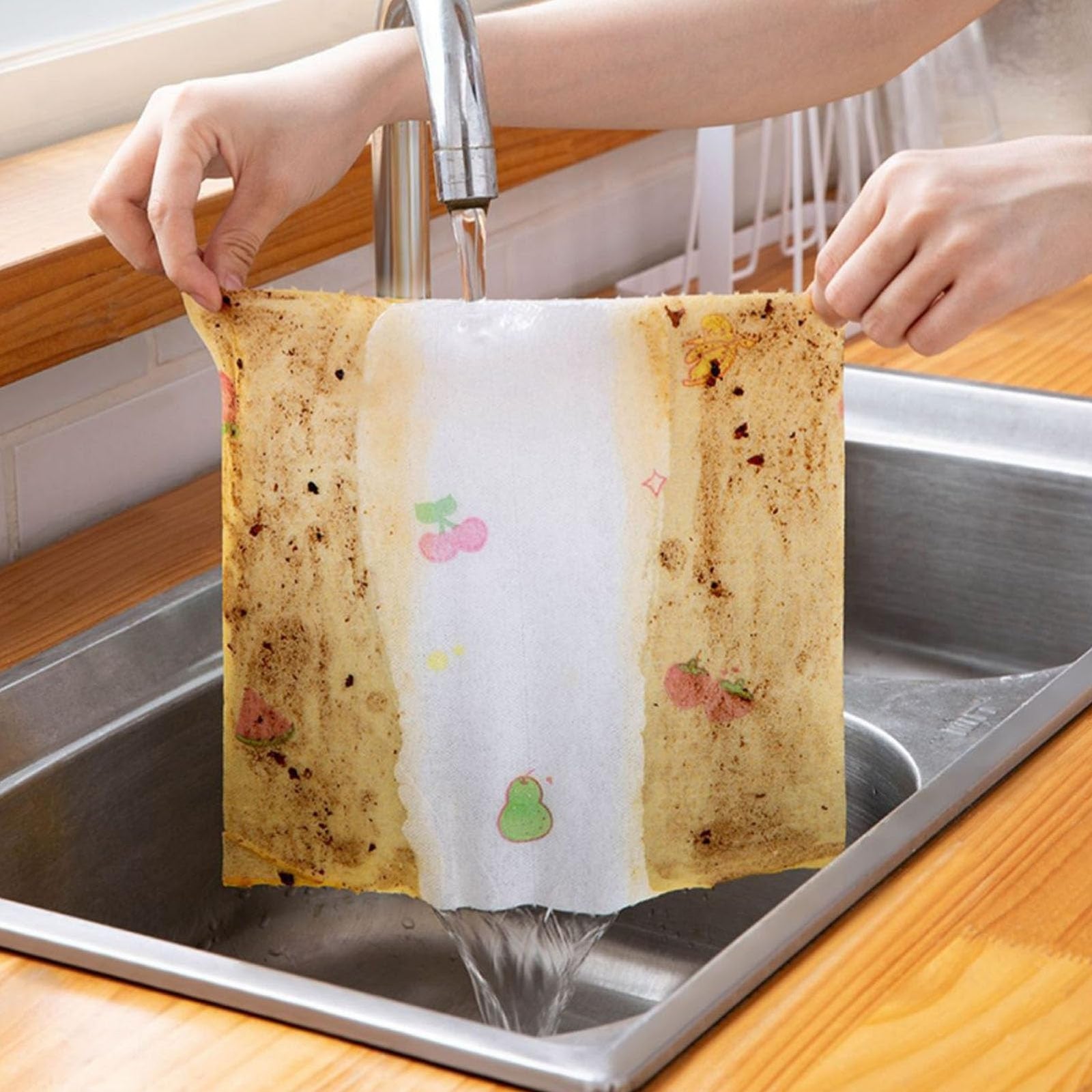 Kitchen paper towel - Reusable tissue rolls, made from recycled paper, 50 sheets per roll, suitable for kitchens, furniture, dishes, etc.