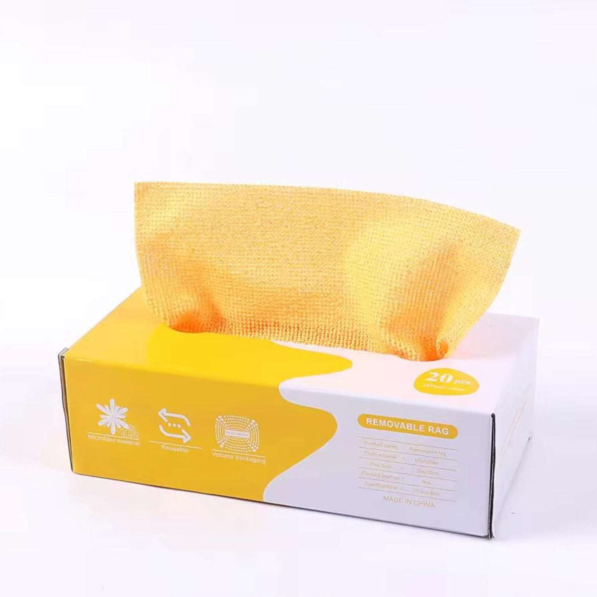 Kitchen paper towel/dishcloth/microfiber cleaning cloths | Lint-free | Reusable for home, kitchen, car | Strong water absorption, washable | No streaks, ideal for dishes, glasses, and countertops (20 pieces)