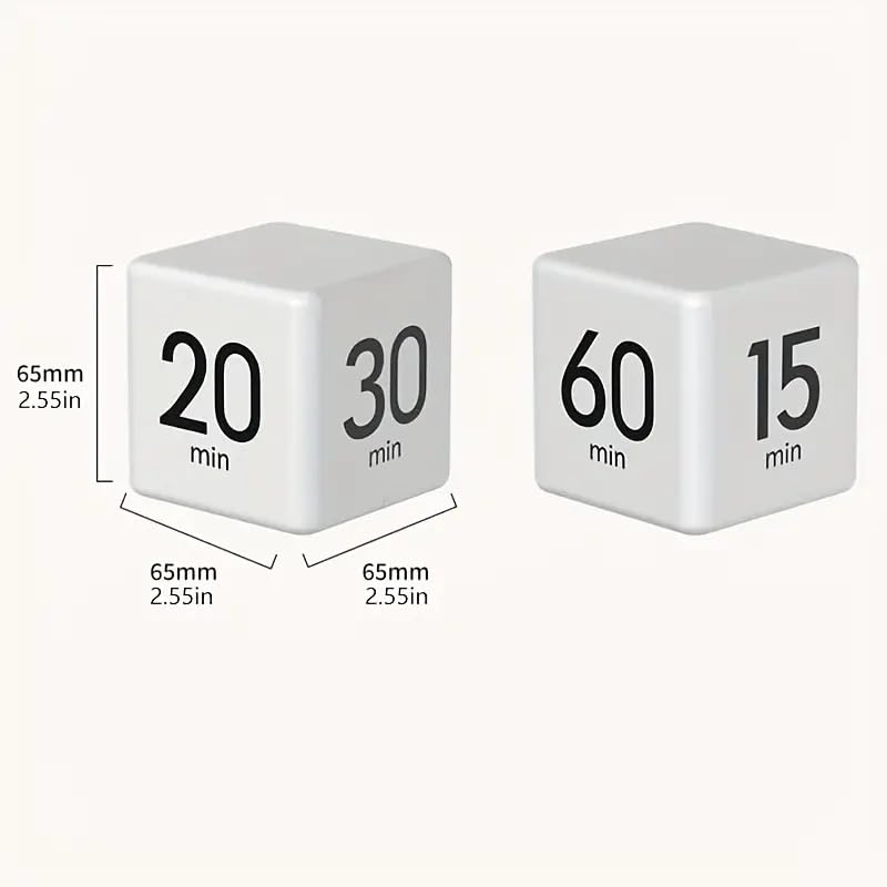 Kitchen Timer - Timer - Cube Timer - Flip Timer - Digital Kitchen Timer - Pomodoro Timer - Time Management - Study Timer - Visual Timer - Kitchen Timer - Countdown - Desk Accessories - Kitchen Timers - Gravity Timer - Black - 1 Piece