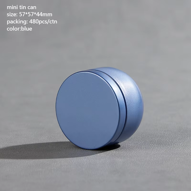 Tea Box - Portable Mini Tea Caddy, Large Tea Storage Container, Small Round Tin Coffee Caddy