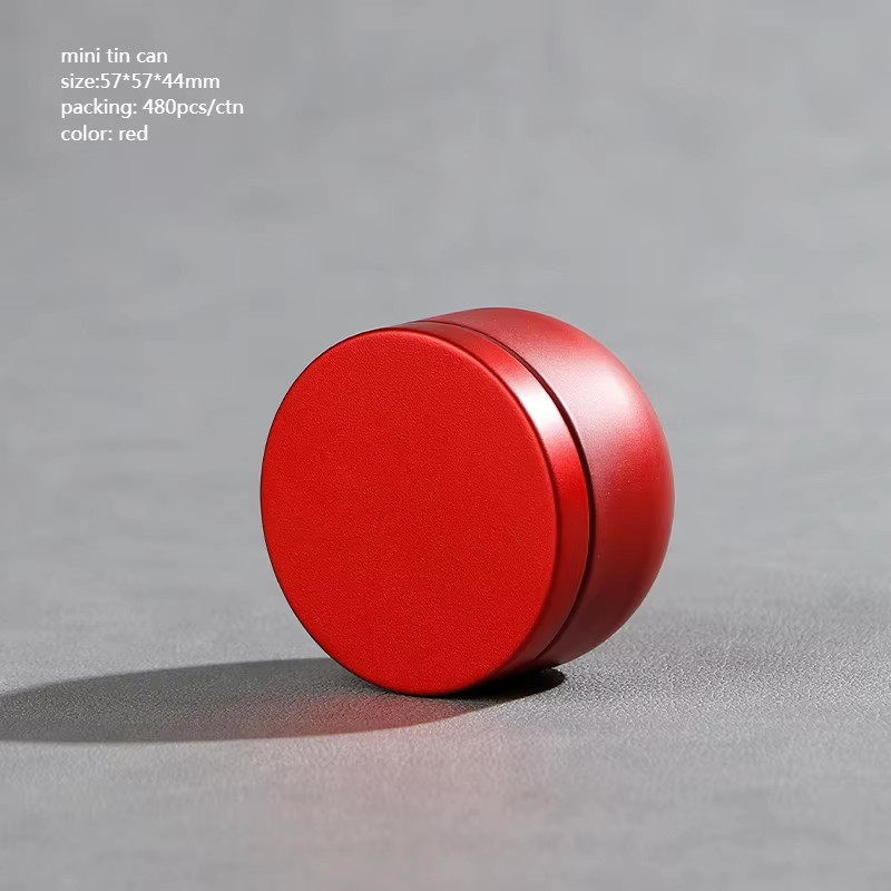 Tea Box - Portable Mini Tea Caddy, Large Tea Storage Container, Small Round Tin Coffee Caddy