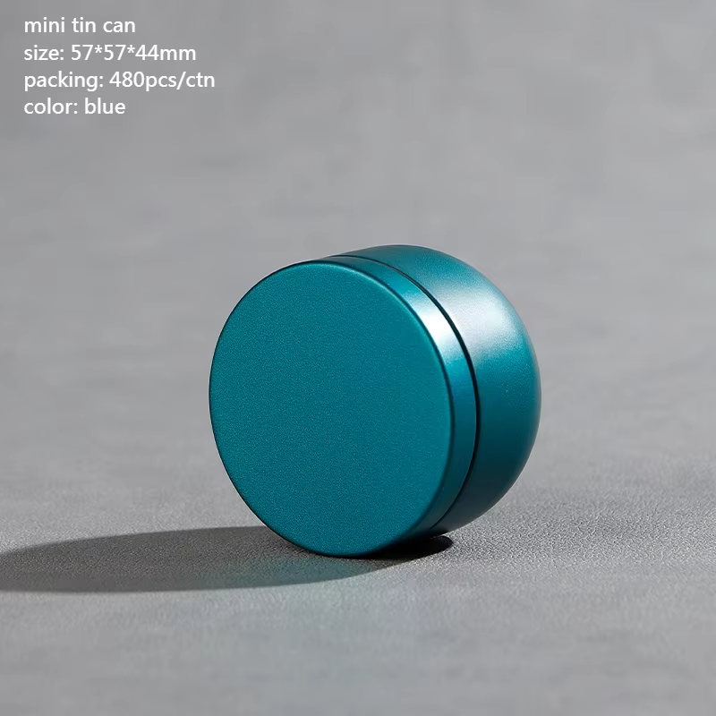 Tea Box - Portable Mini Tea Caddy, Large Tea Storage Container, Small Round Tin Coffee Caddy