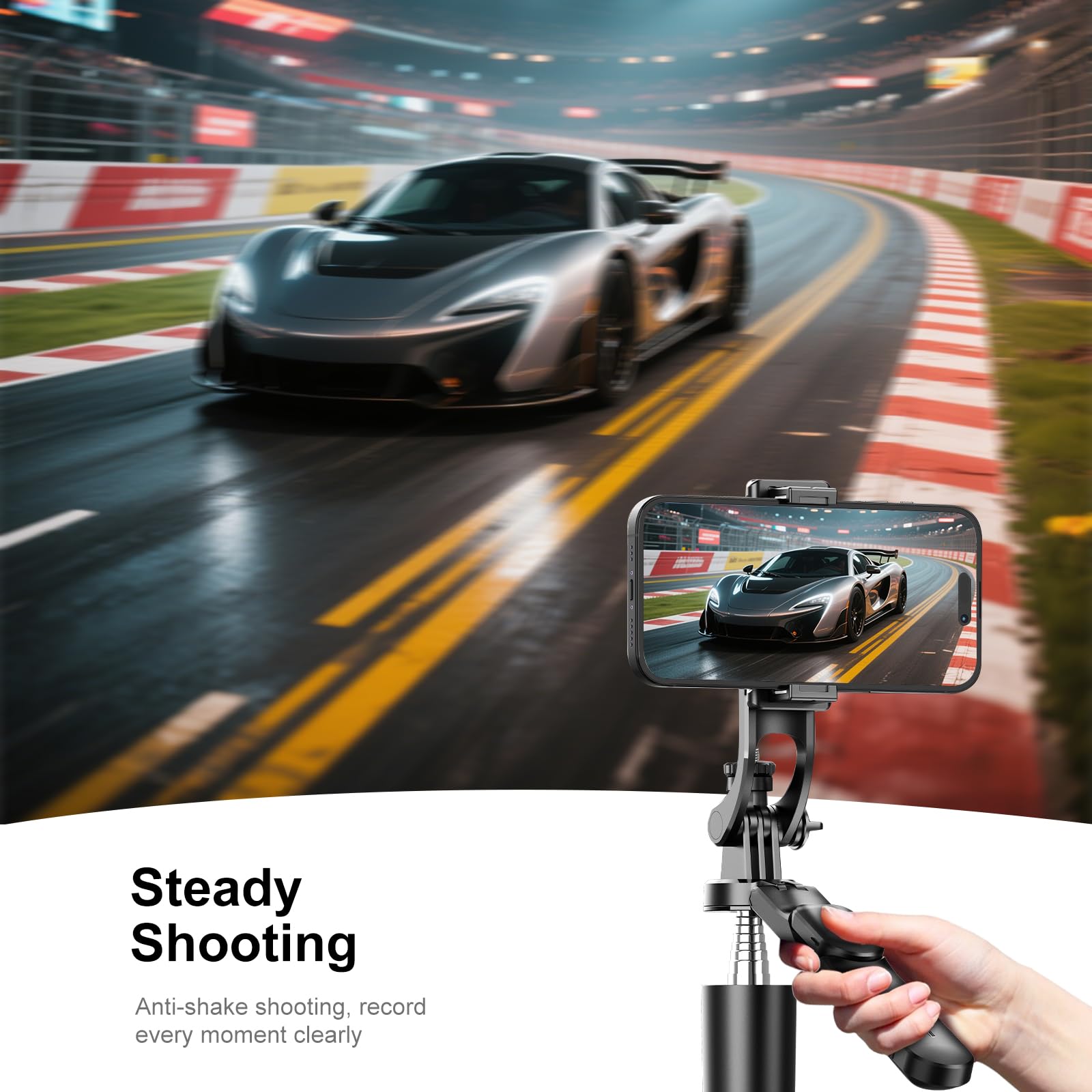 Selfie Stick - Tripod - Phone Tripod - Bluetooth - With Remote Control - Extendable - Wireless - 3 in 1 - Smartphone Holder - Vlogging - Black - 1 piece