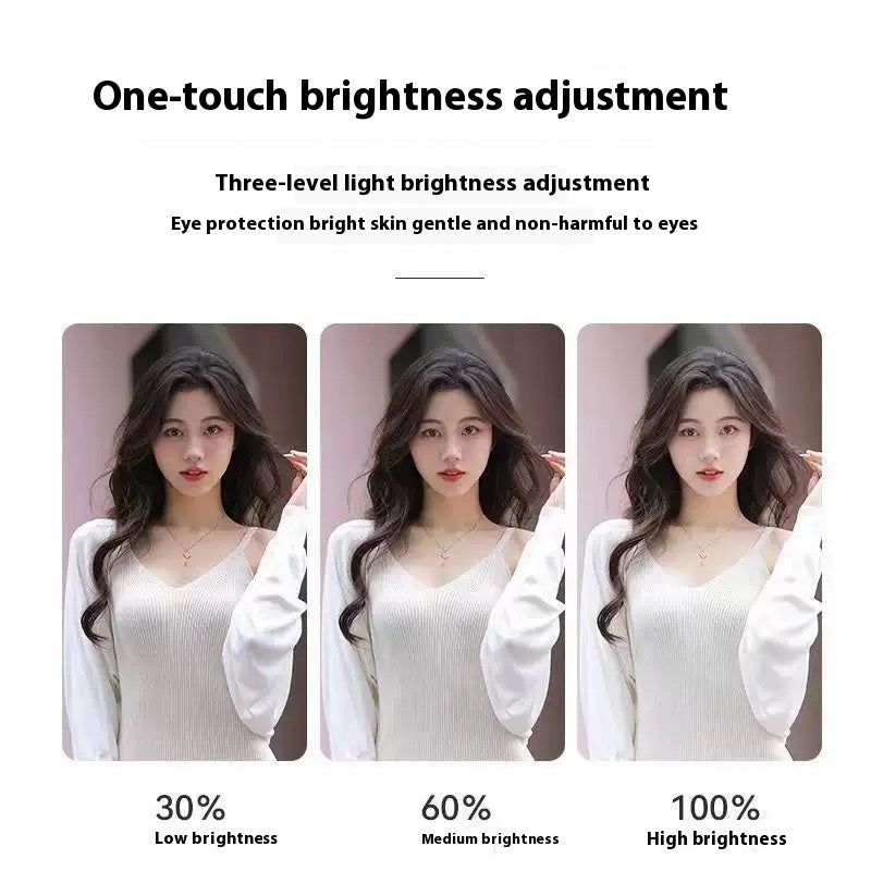 Ring Lamp Phone - Selfie Lamp - LED Ring Light - TikTok Lamp - Vlog Lighting - Makeup Light - Smartphone Gadgets - Clip On - 3 Modes - Rechargeable - White - 1 piece