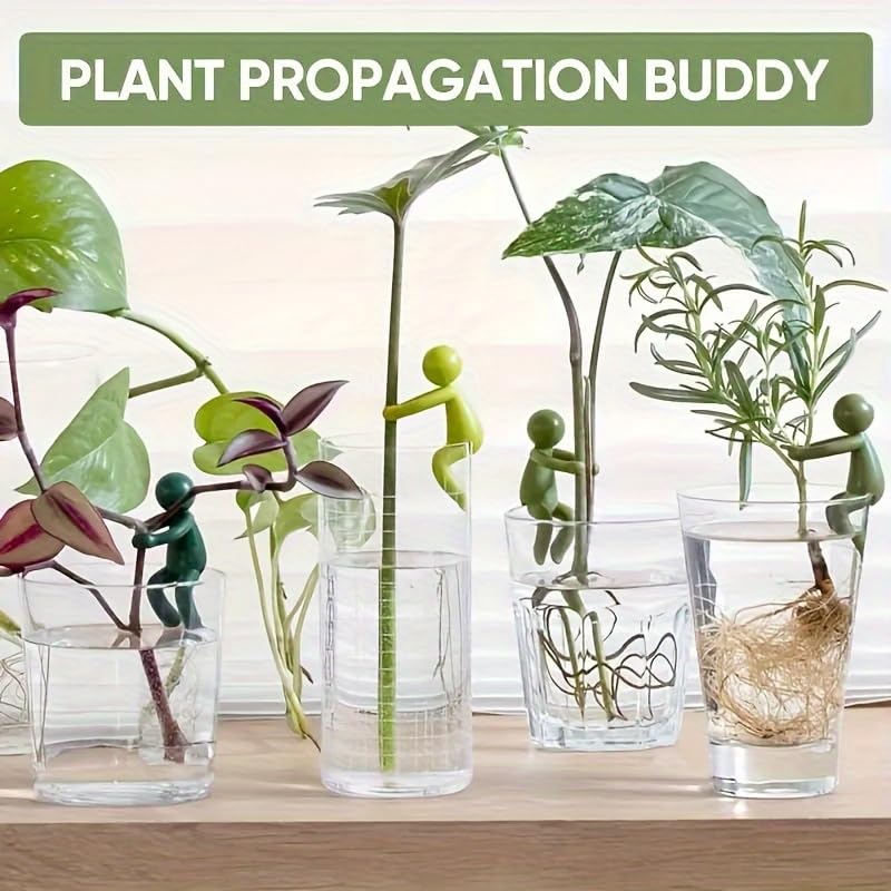 Plant Clamps - Flower Support - Plant Support - Vase Decoration - Stem Holder - Plant Clips - Climbing Aid Plants - Flower Holder - Funny Figurines - Houseplant Accessories - Flower Arranging - Cut Flowers - Green - Set of Plant Ties - 3 pieces