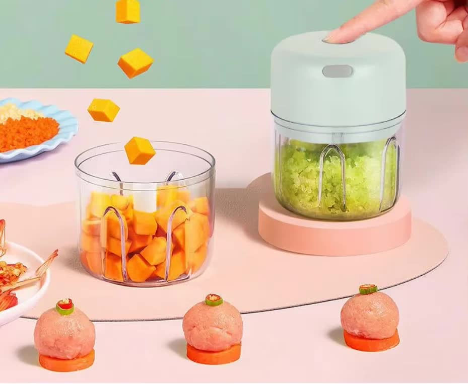 Garlic Press - Ginger Press Set - Stainless Steel - Garlic Press - Garlic Press - Garlic Cutter - Garlic Peeler - Garlic Press - Ginger Press - Durable & Dishwasher Safe - Cordless Electric Garlic Press