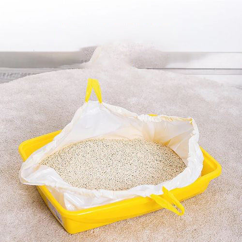 Cat Litter Bags - Cat Litter Liner - Cat Litter Bags - With Drawstring - Extra Strong - Cat Litter Bags - Hygiene - Leakproof - Thick Plastic Bags - Cat Accessories - Cleaning - Universal - Large Size - Tear-resistant - White - 3 pieces