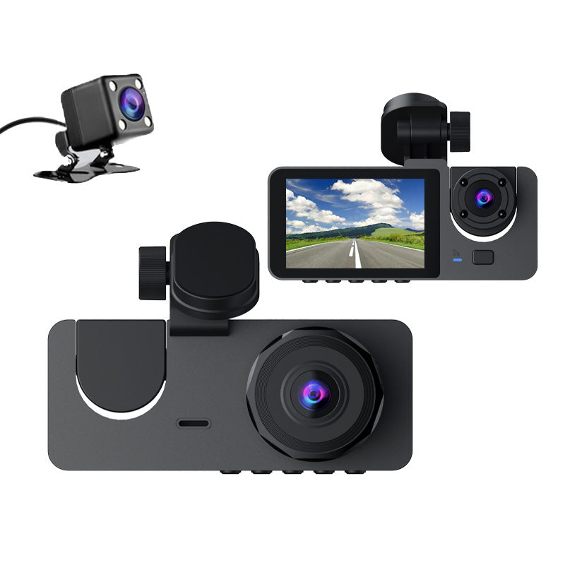 Car Dashcam - 120-degree viewing angle - Night vision - Full HD video - Super compact - Parking mode - Loop recording - Collision detection - Rear view camera - 3.0-inch TNT screen - Car Dashcam