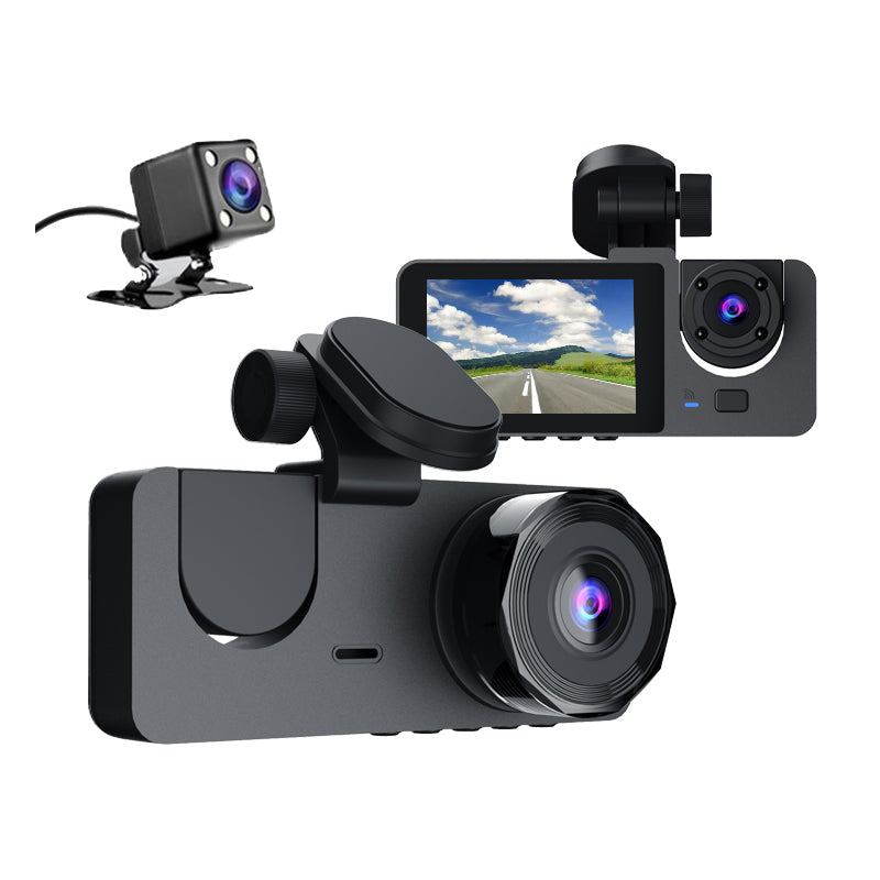 Car Dashcam - 120-degree viewing angle - Night vision - Full HD video - Super compact - Parking mode - Loop recording - Collision detection - Rear view camera - 3.0-inch TNT screen - Car Dashcam