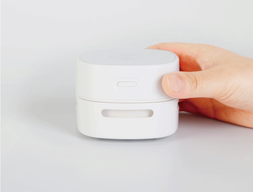 Desk Vacuum Cleaner - Mini Vacuum Cleaner - Table Vacuum Cleaner - Handheld Vacuum Cleaner - Wireless Charger - 2 in 1 - USB Rechargeable - Portable Vacuum Cleaner - Desk Accessories - Gadget - Keyboard Cleaner - Compact - Phone Charger - White - 1 Piece