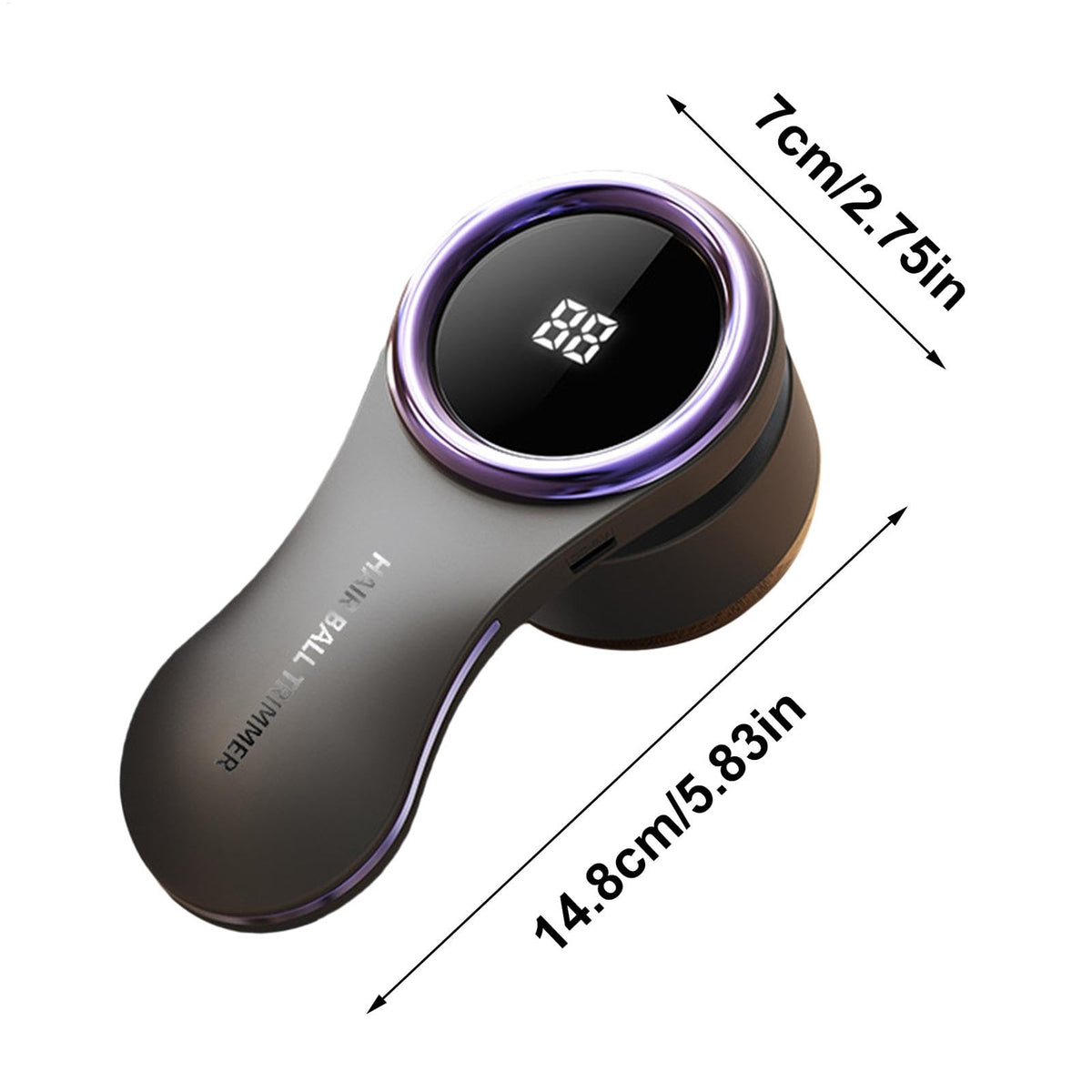 Lint Remover - Lint Trimmer - Lint Remover - Electric Lint Remover - Clothes Roller - Lint Brush - Rechargeable - LED Display - Cordless - Clothes Shaving - Lint Removal - Wool Comb - Large Head - Black - 1 Piece