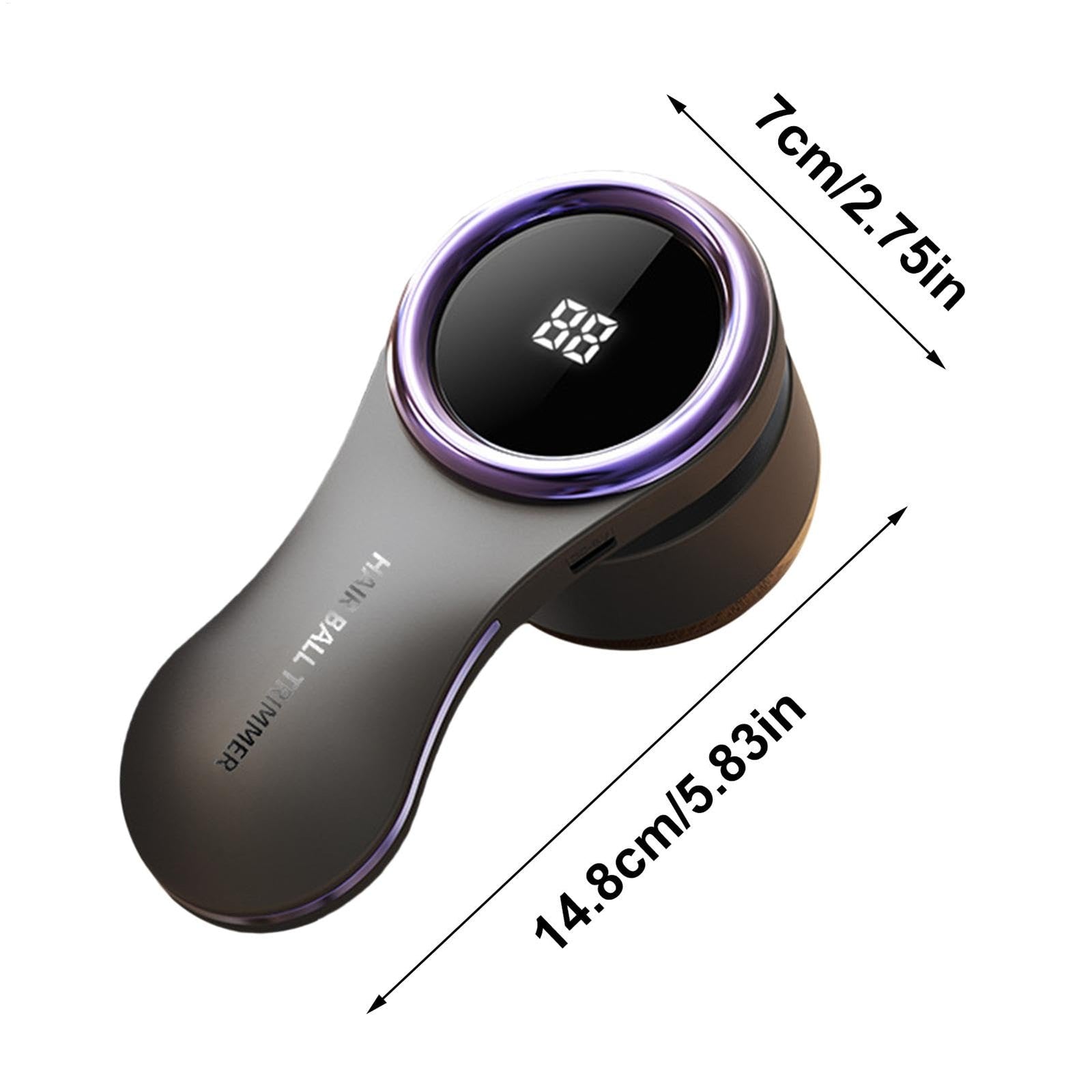 Lint Remover - Lint Trimmer - Lint Remover - Electric Lint Remover - Clothes Roller - Lint Brush - Rechargeable - LED Display - Cordless - Clothes Shaving - Lint Removal - Wool Comb - Large Head - Black - 1 Piece