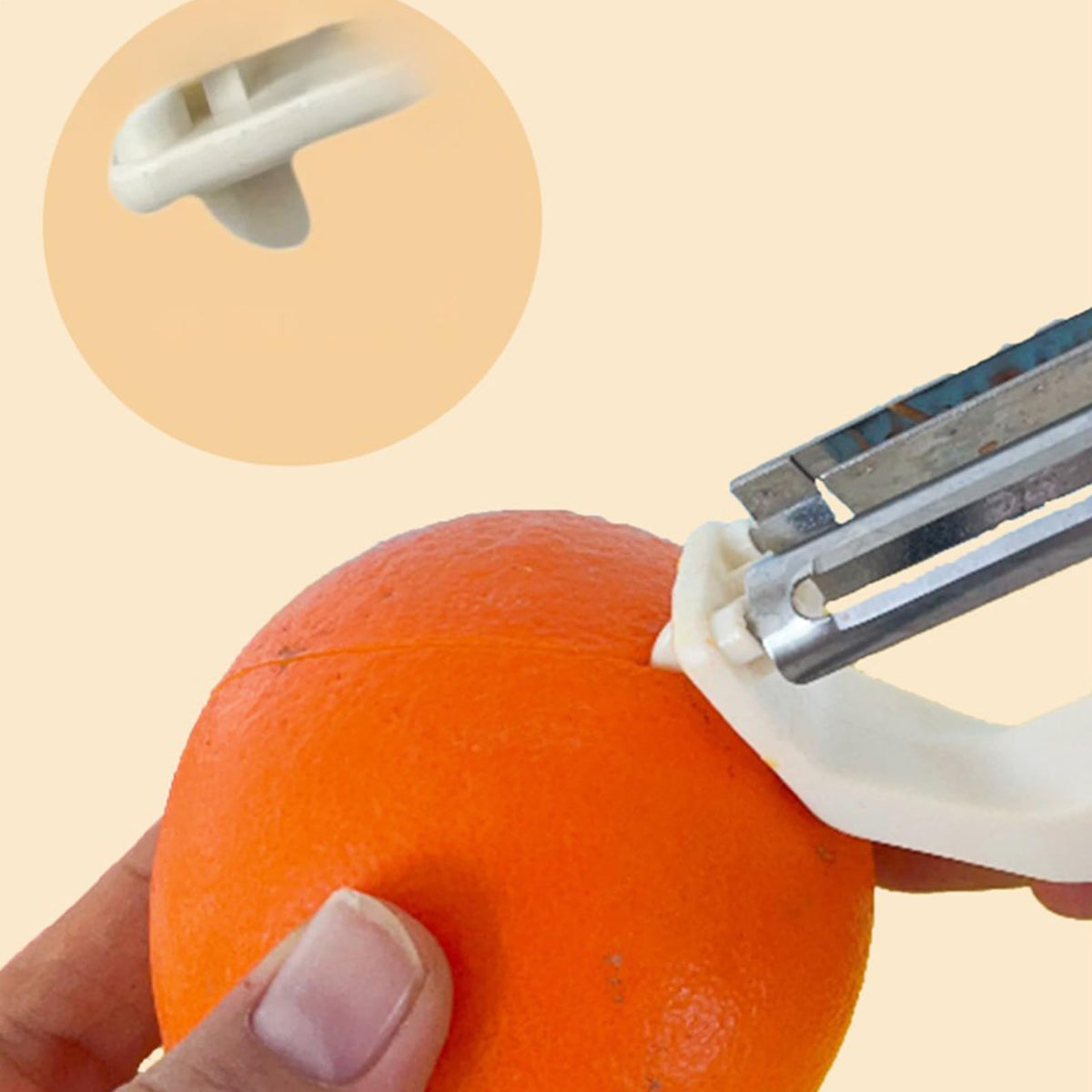 Peeler Set - Potato Peeler - Vegetable Peeler - Asparagus Peeler - Fruit Peeler - Paring Knives - Apple Peeler - Cucumber Peeler - Universal Peeler - Stainless Steel Blade - Kitchen Utensils - Kitchen Tools - Y Peeler - Beige - 2 Pieces