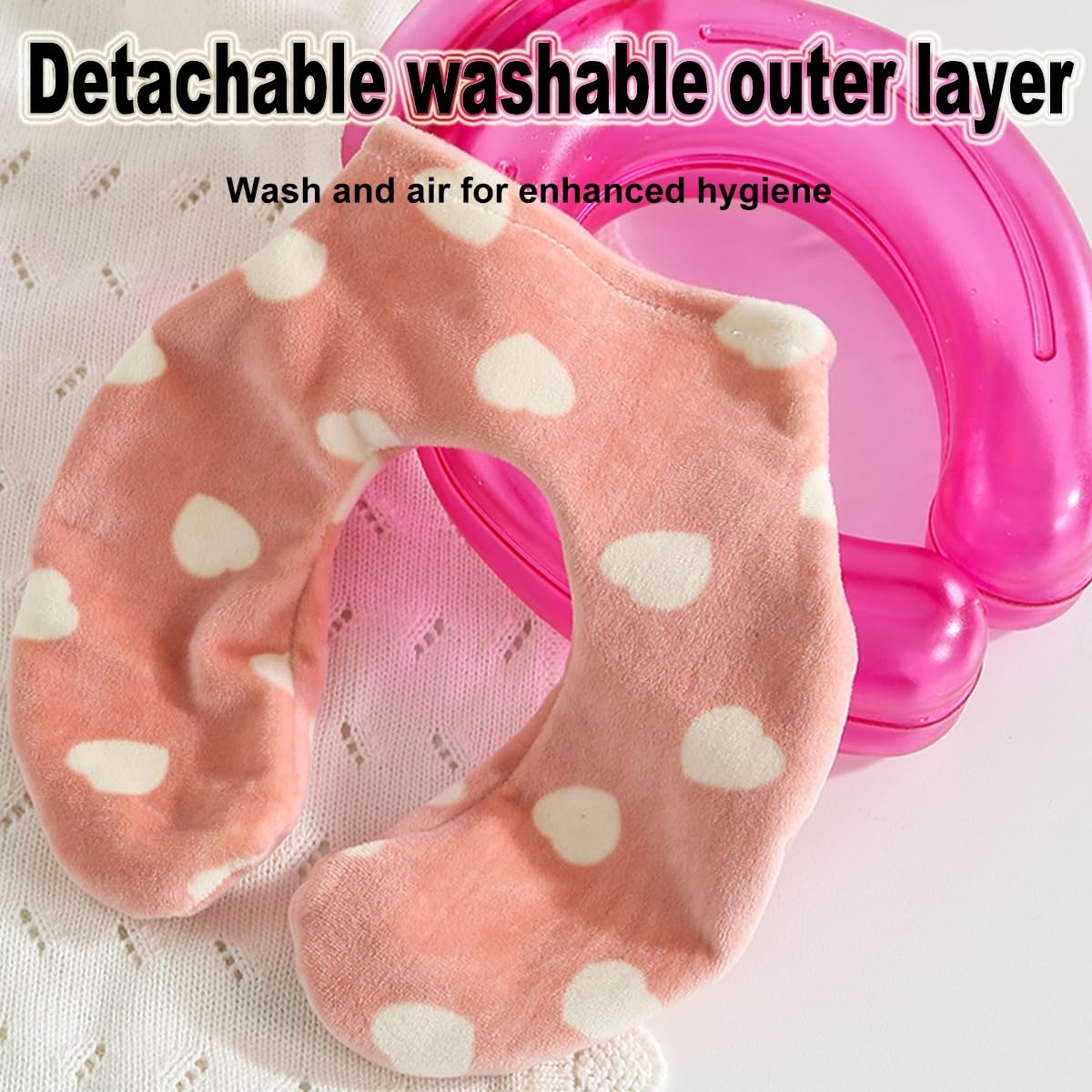 Neck warmer - Shoulder warmer - Hot water bottle - U-shaped hot water bottle - Neck warmer - Hot water bottle - Hot water bottle with cover - Shoulder warmer - Neck pillow - Heating cushion - Soft hot water bottle - Relaxation - Bedside hot water bottle -