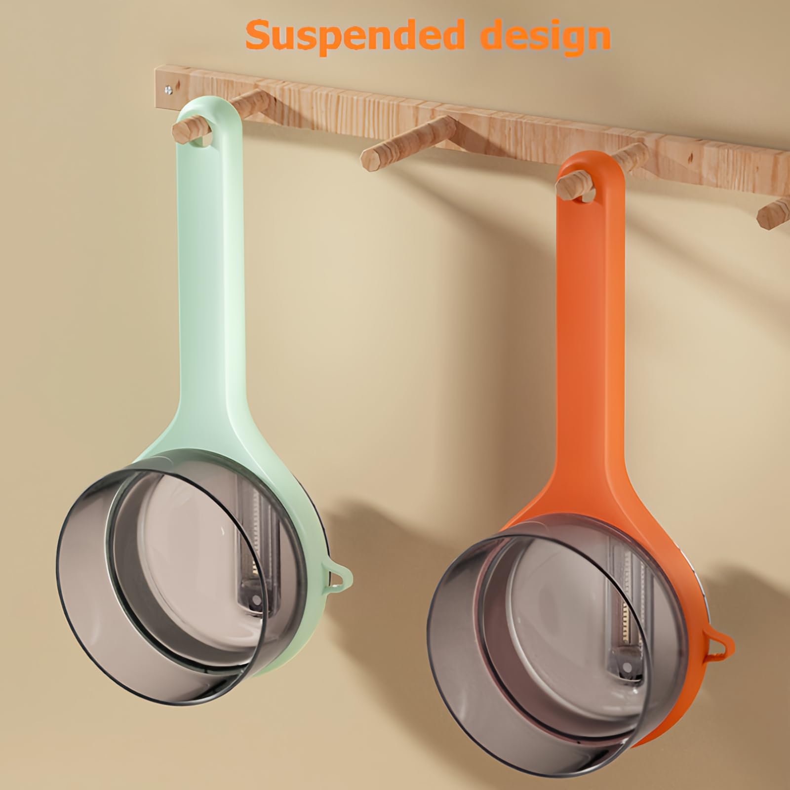 Peeler with collecting tray - Potato peeler - Vegetable peeler - Fruit peeler - Paring knife - Apple peeler - Cucumber peeler - Kitchen utensils - Peeler with container - Kitchen tools - Asparagus peeler - Stainless steel - Peeling knife - Orange - 1 piec