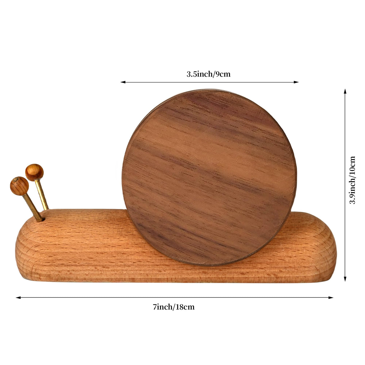 Wooden Coasters - Glass Coasters - Coasters - Coasters with Holder - Table Decoration - Snail - Home Accessories - Glass Coasters - Wooden Decoration - Kitchen Accessories - Design Coasters - Home Gift - Brown - 5 Pieces