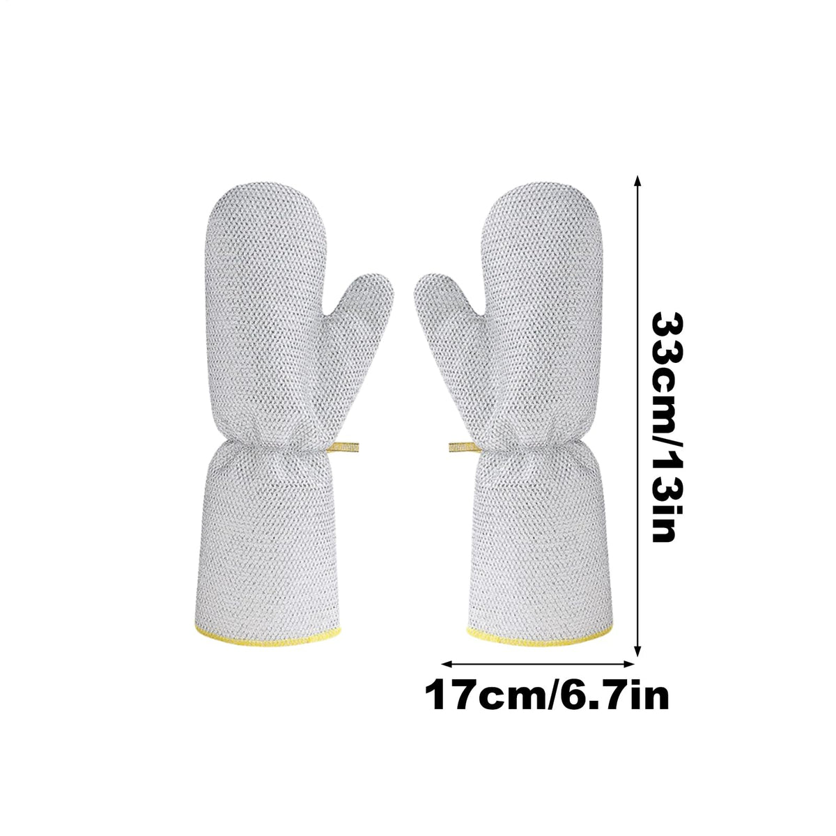 Oven Mitts - BBQ Gloves - Heat Resistant Oven Gloves - Barbecue Accessories - Pot Holders - Kitchen Gloves - Grill Gloves - Cooking Gloves - Baking Utensils - Kitchen Utensils - Non-Slip - Heat Resistant Gloves - Gray - 2 Pieces