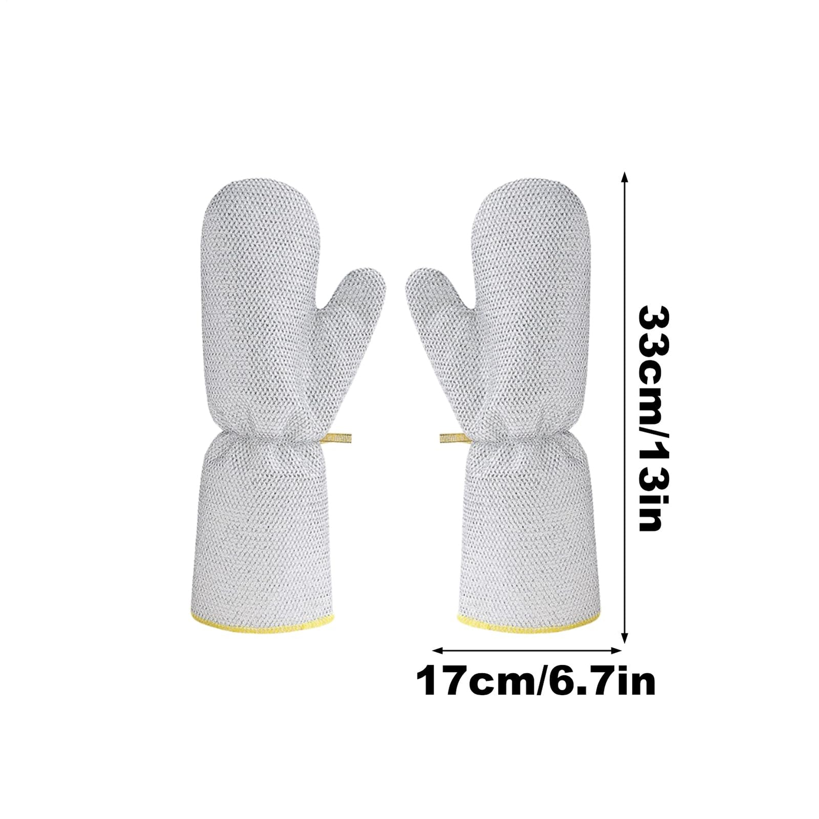 Oven Mitts - BBQ Gloves - Heat Resistant Oven Gloves - Barbecue Accessories - Pot Holders - Kitchen Gloves - Grill Gloves - Cooking Gloves - Baking Utensils - Kitchen Utensils - Non-Slip - Heat Resistant Gloves - Gray - 2 Pieces