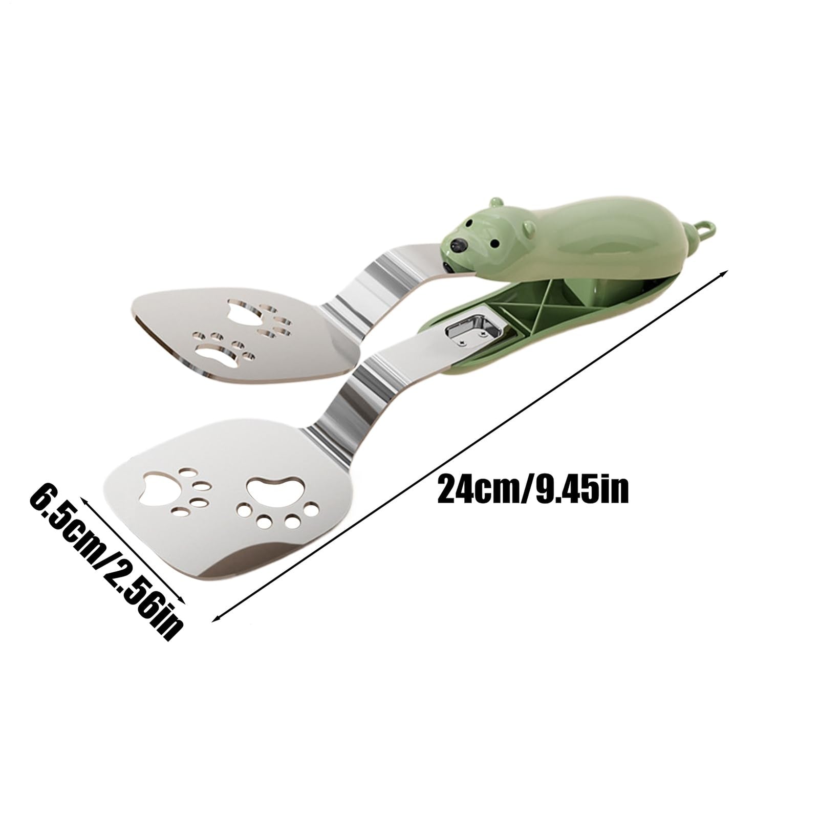 Kitchen Tongs - Spatula - BBQ Tongs - Meat Tongs - Kitchen Utensils - Kitchen Accessories - Grill Tongs - Spatula - Funny Gadgets - Cooking Utensils - Serving Tongs - Kitchen Tools - Original Gift - Green - 1 Piece