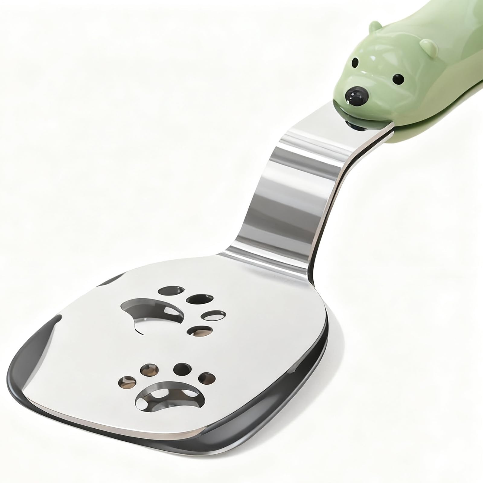 Kitchen Tongs - Spatula - BBQ Tongs - Meat Tongs - Kitchen Utensils - Kitchen Accessories - Grill Tongs - Spatula - Funny Gadgets - Cooking Utensils - Serving Tongs - Kitchen Tools - Original Gift - Green - 1 Piece