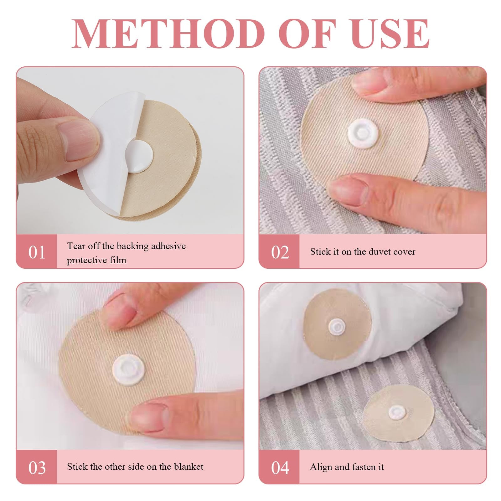 Duvet Clips - Duvet Clamps - Needle-Free Duvet Holders - Duvet Cover Clips - Sheet Clips - Anti-Slip - Bedding Accessories - Curtain Clips - Blanket Clips - Fastening Clips - Bedroom Gadgets - Home Accessories - White - 20 Pairs