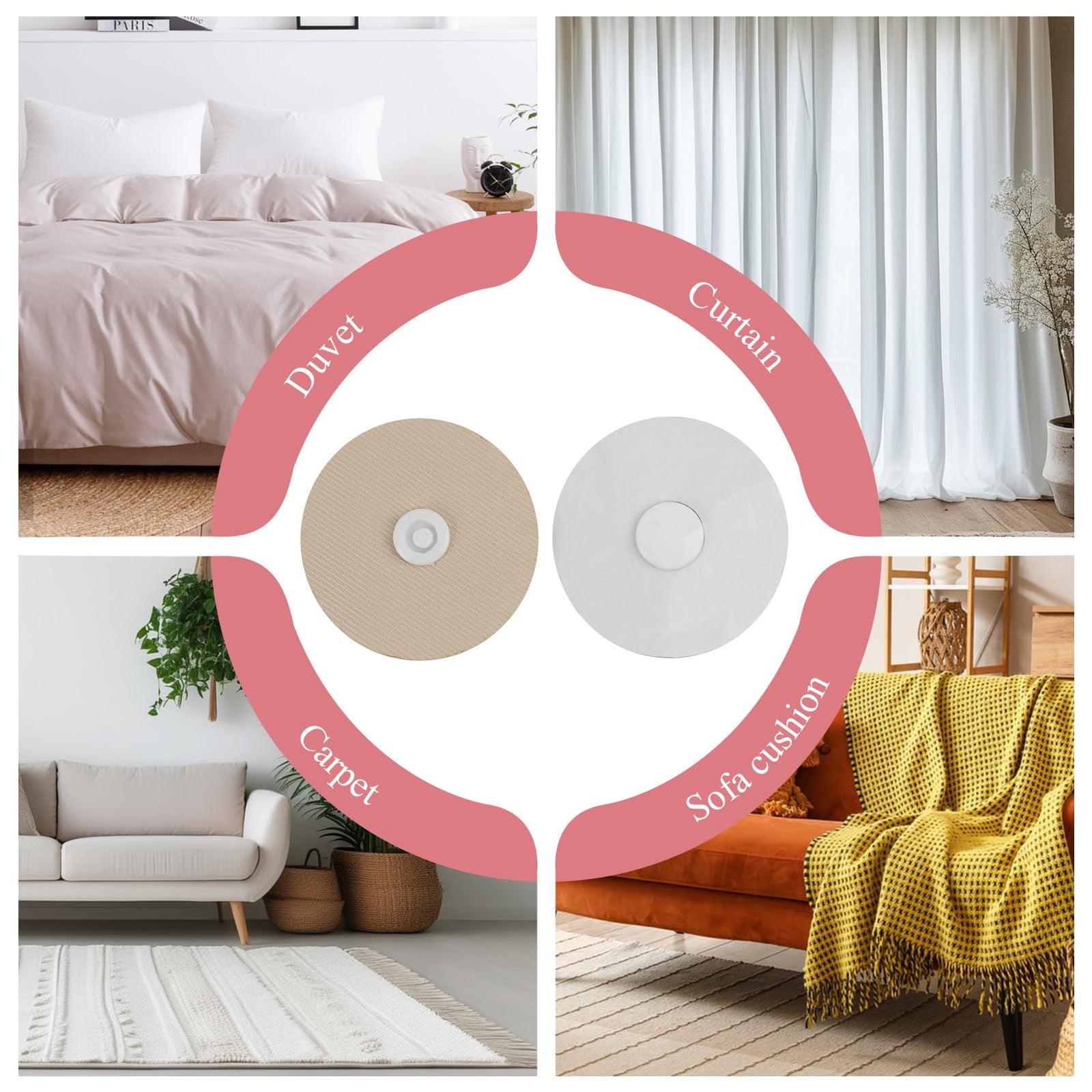 Duvet Clips - Duvet Clamps - Needle-Free Duvet Holders - Duvet Cover Clips - Sheet Clips - Anti-Slip - Bedding Accessories - Curtain Clips - Blanket Clips - Fastening Clips - Bedroom Gadgets - Home Accessories - White - 20 Pairs