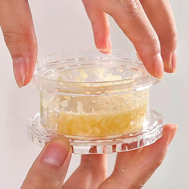 Garlic Press - Garlic Cutter - Garlic Grater - Ginger Mill - Herb Grinder - Garlic Crusher - Kitchen Gadget - Manual Press - Twist System - Kitchen Aid - Chopper - Dishwasher Safe - Transparent - 1 Piece