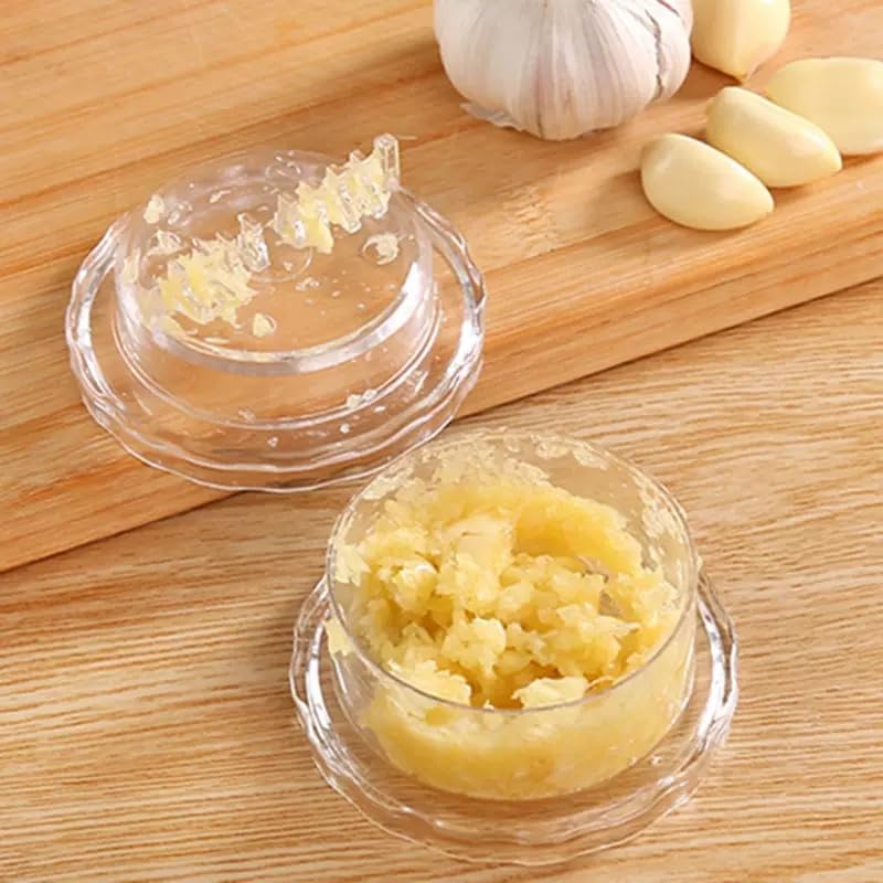 Garlic Press - Garlic Cutter - Garlic Grater - Ginger Mill - Herb Grinder - Garlic Crusher - Kitchen Gadget - Manual Press - Twist System - Kitchen Aid - Chopper - Dishwasher Safe - Transparent - 1 Piece